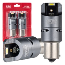 ŻARÓWKI LED FULL CANBUS  PRO BA15S  P21W 2x1860SMD BIAŁE 12V 24V AMIO-03603