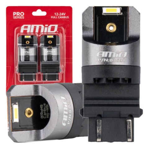 ŻARÓWKI LED FULL CANBUS PRO P27/7W 2x3157 SMD BIAŁE 12V 24V AMIO-03598 ŻARÓWKI LED FULL CANBUS PRO P27/7W 2x3157 SMD BIAŁE 12V 24V AMIO-03598