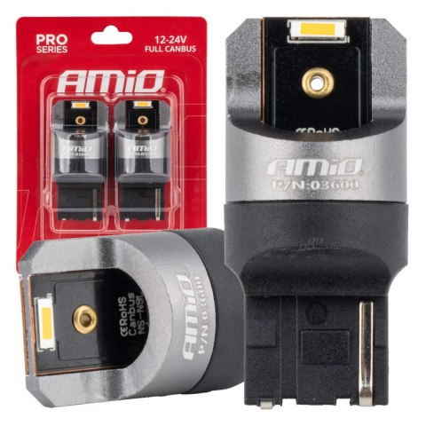 ŻARÓWKI LED FULL CANBUS PRO WY21W 2x1860 SMD POMARAŃCZOWE 12V 24V AMIO-03600 ŻARÓWKI LED FULL CANBUS PRO WY21W 2x1860 SMD POMARAŃCZOWE 12V 24V AMIO-03600