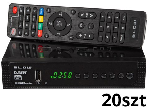 77-037# DEKODER TUNER DVB-T2 BLOW 8000FHD  PREMIUM O P.