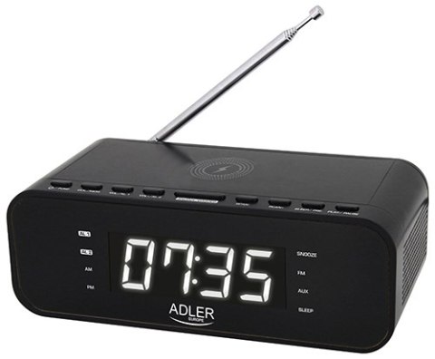 AD 1192 BLACK RADIOBUDZIK Z BEZ PRZEWODOWĄ ŁADOWARKĄ I FM AD 1192 BLACK RADIOBUDZIK Z BEZ PRZEWODOWĄ ŁADOWARKĄ I FM