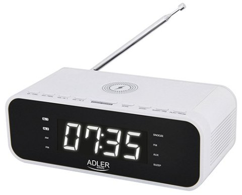 AD 1192 WHITE RADIOBUDZIK Z BEZ PRZEWODOWĄ ŁADOWARKĄ I FM AD 1192 WHITE RADIOBUDZIK Z BEZ PRZEWODOWĄ ŁADOWARKĄ I FM
