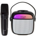 AD 1199 BLACK GŁOŚNIK DO KARAOKE Z MIKROFONEM - SD/USB/AUx/BLUETOOTH