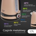 AD 1295 GOLD CZAJNIK METALOWY 1,7L Z LCD & REGULACJĄ TEM PERATURY