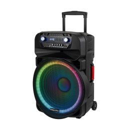 AKTYWNA KOLUMNA GŁOŚNIKOWA (Z 2 MIKROFONAMI BEZ PRZEWODOWYMI UHF, SD, BLUETOOTH, FM, USB, LED) 60 WATT