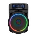 AKTYWNA KOLUMNA GŁOŚNIKOWA (Z 2 MIKROFONAMI BEZ PRZEWODOWYMI UHF, SD, BLUETOOTH, FM, USB, LED) 60 WATT