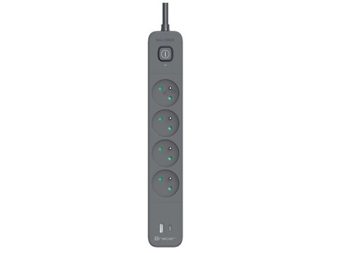 LISTWA ZASILAJĄCA ANTY PRZE PIĘCIOWA TRACER POWER LINE+ MOBILE READY 1.5 M (4 GNIAZDA + 1x USB A+ 1x TY PE C, PD18W) LISTWA ZASILAJĄCA ANTY PRZE PIĘCIOWA TRACER POWER LINE+ MOBILE READY 1.5 M (4 GNIAZDA + 1x USB A+ 1x TY PE C, PD18W)