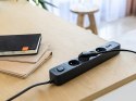 LISTWA ZASILAJĄCA ANTY PRZE PIĘCIOWA TRACER POWER LINE+ MOBILE READY 1.5 M (4 GNIAZDA + 3x USB A, 5V 2,4A)