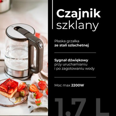 MS 1301 BLACK CZAJNIK SZKLANY 1,7 L Z REGULACJĄ TEM P. MS 1301 BLACK CZAJNIK SZKLANY 1,7 L Z REGULACJĄ TEM P.