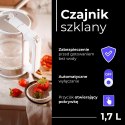 MS 1301 WHITE CZAJNIK SZKLANY 1,7 L Z REGULACJĄ TEM P.