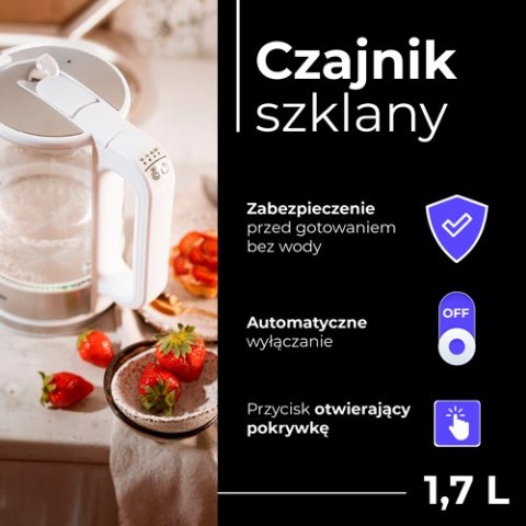 MS 1301 WHITE CZAJNIK SZKLANY 1,7 L Z REGULACJĄ TEM P. MS 1301 WHITE CZAJNIK SZKLANY 1,7 L Z REGULACJĄ TEM P.