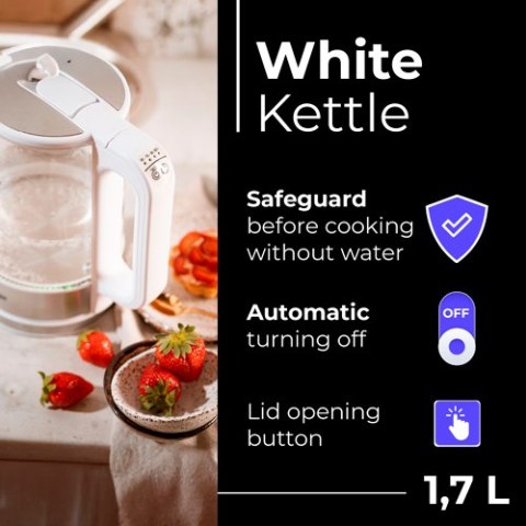 MS 1301 WHITE CZAJNIK SZKLANY 1,7 L Z REGULACJĄ TEM P. MS 1301 WHITE CZAJNIK SZKLANY 1,7 L Z REGULACJĄ TEM P.