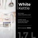 MS 1301 WHITE CZAJNIK SZKLANY 1,7 L Z REGULACJĄ TEM P.