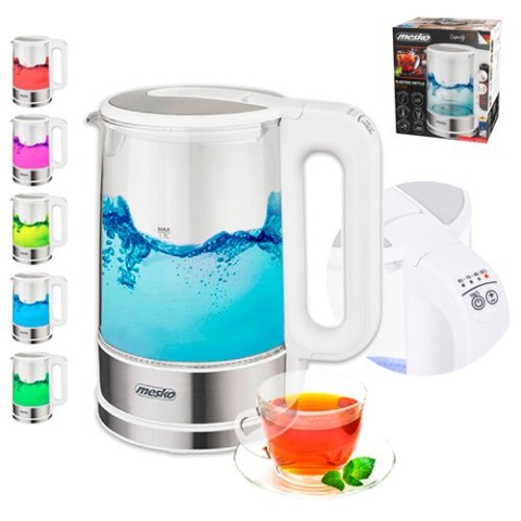 MS 1301 WHITE CZAJNIK SZKLANY 1,7 L Z REGULACJĄ TEM P. MS 1301 WHITE CZAJNIK SZKLANY 1,7 L Z REGULACJĄ TEM P.