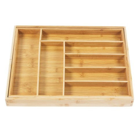 ROZSUWANY BAMBUSOWY ORGANIZER NA SZTUĆCE GREENBLUE, 325-500x430x45MM, GB379 ROZSUWANY BAMBUSOWY ORGANIZER NA SZTUĆCE GREENBLUE, 325-500x430x45MM, GB379