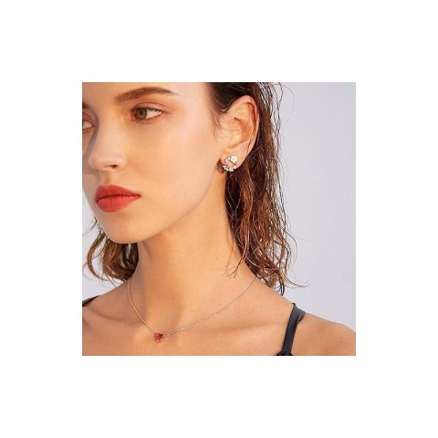 KOLCZYKI DELIKATNE WIANUSZKI KWIATKI KRYSZTAŁKI 1,2X1,4CM K1541