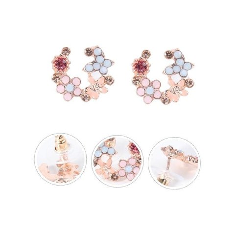 KOLCZYKI SZTYFTY WIANKI CYRKONIE KWIATUSZKI KOLOR K1674