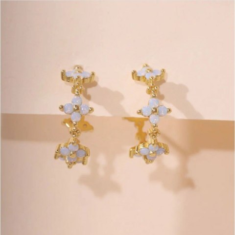 KOLCZYKI ZE STALI SZLACHETNEJ PLATEROWANE 14K ZŁOTEM KST3198