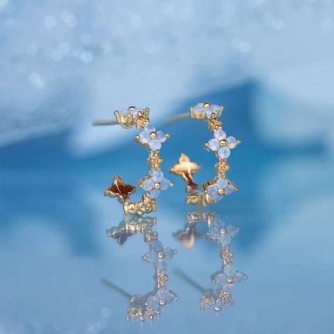 KOLCZYKI ZE STALI SZLACHETNEJ PLATEROWANE 14K ZŁOTEM KST3198