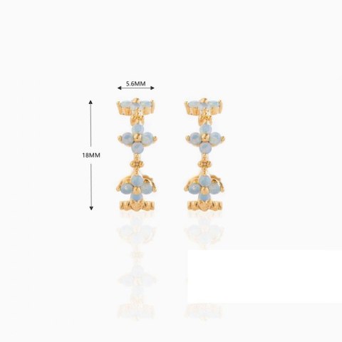 KOLCZYKI ZE STALI SZLACHETNEJ PLATEROWANE 14K ZŁOTEM KST3198