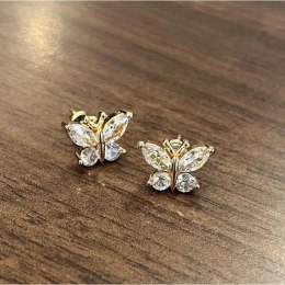 KOLCZYKI ZE STALI SZLACHETNEJ PLATEROWANE 14K ZŁOTEM, SZTYFT S925 KST3191