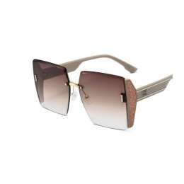 OKULARY PRZECIWSŁONECZNE ELEGANT SQUARE BROWN OK379WZ2