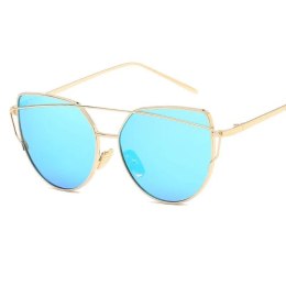 OKULARY PRZECIWSŁONECZNE GLAM ROCK FASHION NIEBIESKIE OK21WZ7