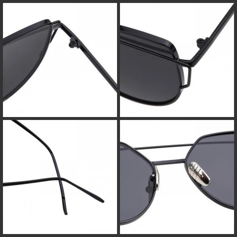 OKULARY PRZECIWSŁONECZNE GLAM ROCK FASHION NIEBIESKIE OK21WZ7