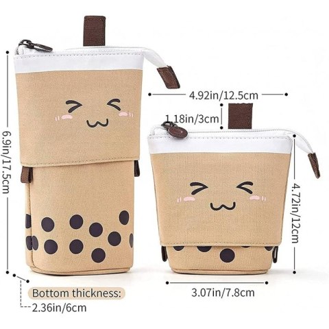 SKŁADANY PIÓRNIK SASZETKA KREMOWY PR08