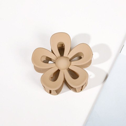 SPINKA DO WŁOSÓW KLAMRA KREMOWA XL KWIAT 6,5 X 7CM SP276K