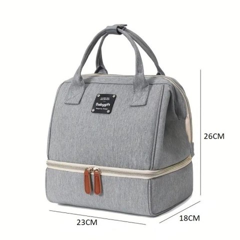 TORBA, ORGANIZER DO WÓZKA 2 KOMORY SZARA 26X23X18CM PLM29SZ TORBA, ORGANIZER DO WÓZKA 2 KOMORY SZARA 26X23X18CM PLM29SZ