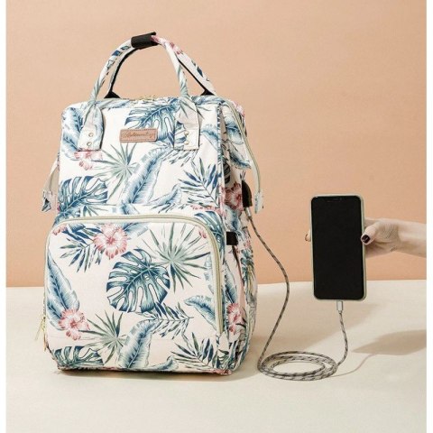 TORBA, ORGANIZER DO WÓZKA PLECAK DLA MAMY KREM 42X26X19CM PL152 TORBA, ORGANIZER DO WÓZKA PLECAK DLA MAMY KREM 42X26X19CM PL152