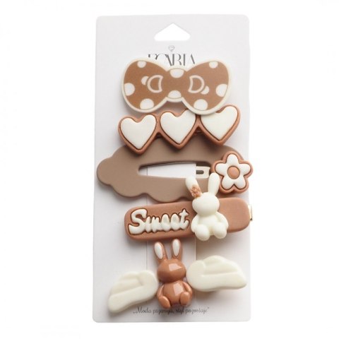 ZESTAW 5 SZTUK SPINEK 5W1 WSUWEK DO WŁOSÓW SWEET KRÓLICZKI SP279