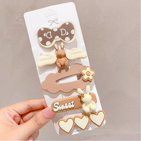 ZESTAW 5 SZTUK SPINEK 5W1 WSUWEK DO WŁOSÓW SWEET KRÓLICZKI SP279