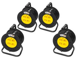 98-702# PRZEDŁUŻACZ SIECIOWY  PR-61 4-GNIAZDA Z UZIEMIENIEM 50M BĘBEN  PCV 3x2,5MM
