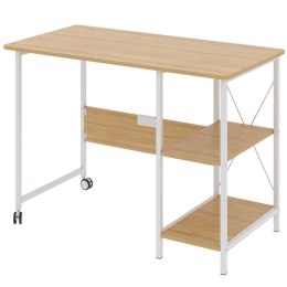 BIURKO SKŁADANE LOFTOWE MACLEAN, WYMIARY: 107x45x75CM, MAx - 150 KG, Z BLATEM, KOLOR JASNY BUK, MC-411 W