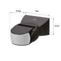 CZUJNIK RUCHU PIR MACLEAN, NA  PODCZERWIEŃ, Z  PILOTEM, MAx. 800W (ŻARÓWKA), MAx. 1200W (LED), MCE241 B
