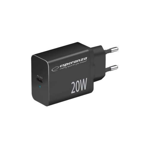EZC104K ES PERANZA ŁADOWARKA SIECIOWA 20W USB-C PD CZARNA EZC104K ES PERANZA ŁADOWARKA SIECIOWA 20W USB-C PD CZARNA