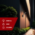 LAM PA LED Z CZUJNIKIEM RUCHU MACLEAN, CZUJNIK RUCHU PIR, KOLOR CZARNY, 20W, IP65, 2000LM, BARWA NEUTRALNA BIAŁA (4000K) MCE512 B