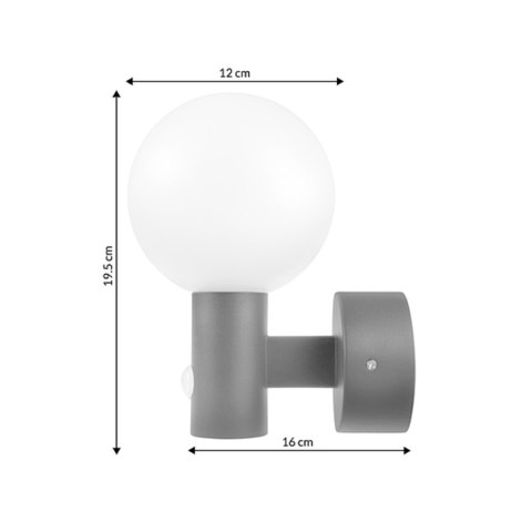 LAM PA LED Z CZUJNIKIEM RUCHU MACLEAN, CZUJNIK RUCHU PIR, KOLOR SZARY, 15W, IP65, 1600LM, BARWA NEUTRALNA BIAŁA (4000K) MCE515 GR LAM PA LED Z CZUJNIKIEM RUCHU MACLEAN, CZUJNIK RUCHU PIR, KOLOR SZARY, 15W, IP65, 1600LM, BARWA NEUTRALNA BIAŁA (4000K) MCE515 GR
