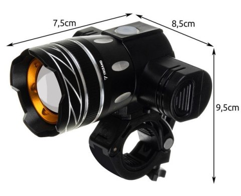LAM PKA ROWEROWA T6 USB + TYLNE ŚWIATŁO 23681 LAM PKA ROWEROWA T6 USB + TYLNE ŚWIATŁO 23681