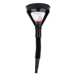 LEJEK ELASTYCZNY CZARNY UNIWERSALNY Z SITKIEM DO  PALIWA CIECZY WODY 13,5 CM AMIO-04036