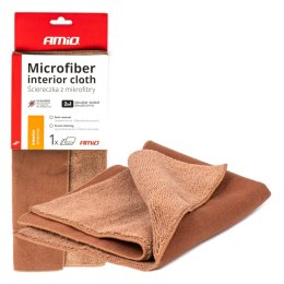 MIKROFIBRA ŚCIERKA 2W1 DO CZYSZCZENIA WNĘTRZA SAMOCHODU I EKRANÓW 30x30 CM 500G AMIO-03982
