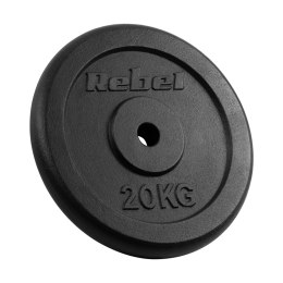 OBCIĄŻENIE ŻELIWNE 20KG, OTWÓR 31MM, TALERZ KLASYCZNY, REBEL ACTIVE