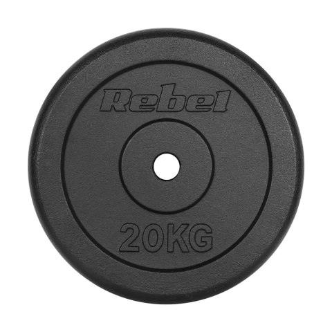 OBCIĄŻENIE ŻELIWNE 20KG, OTWÓR 31MM, TALERZ KLASYCZNY, REBEL ACTIVE OBCIĄŻENIE ŻELIWNE 20KG, OTWÓR 31MM, TALERZ KLASYCZNY, REBEL ACTIVE