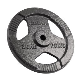 OBCIĄŻENIE ŻELIWNE 20KG, OTWÓR 31MM, TALERZ Z UCHWYTAMI, REBEL ACTIVE