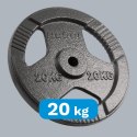 OBCIĄŻENIE ŻELIWNE 20KG, OTWÓR 31MM, TALERZ Z UCHWYTAMI, REBEL ACTIVE