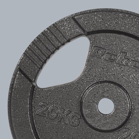 OBCIĄŻENIE ŻELIWNE 20KG, OTWÓR 31MM, TALERZ Z UCHWYTAMI, REBEL ACTIVE OBCIĄŻENIE ŻELIWNE 20KG, OTWÓR 31MM, TALERZ Z UCHWYTAMI, REBEL ACTIVE