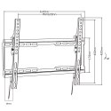 UCHWYT DO TV MACLEAN, MAx VESA 600x400, 32-80", 45KG, REG. ODCHYLENIA +0°~-10°, MC-413