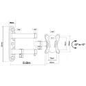 UCHWYT DO TELEWIZORA LUB MONITORA MACLEAN, MAx. VESA 100x100, 13-32", 30KG, CZARNY, MC-417